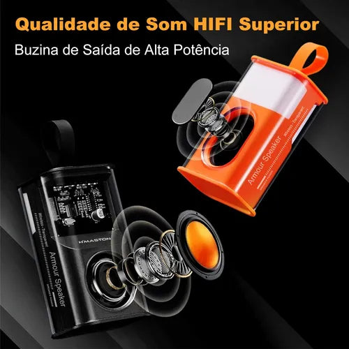 H'Maston AM24 Som Bluetooth, RGB e à Prova d'Água