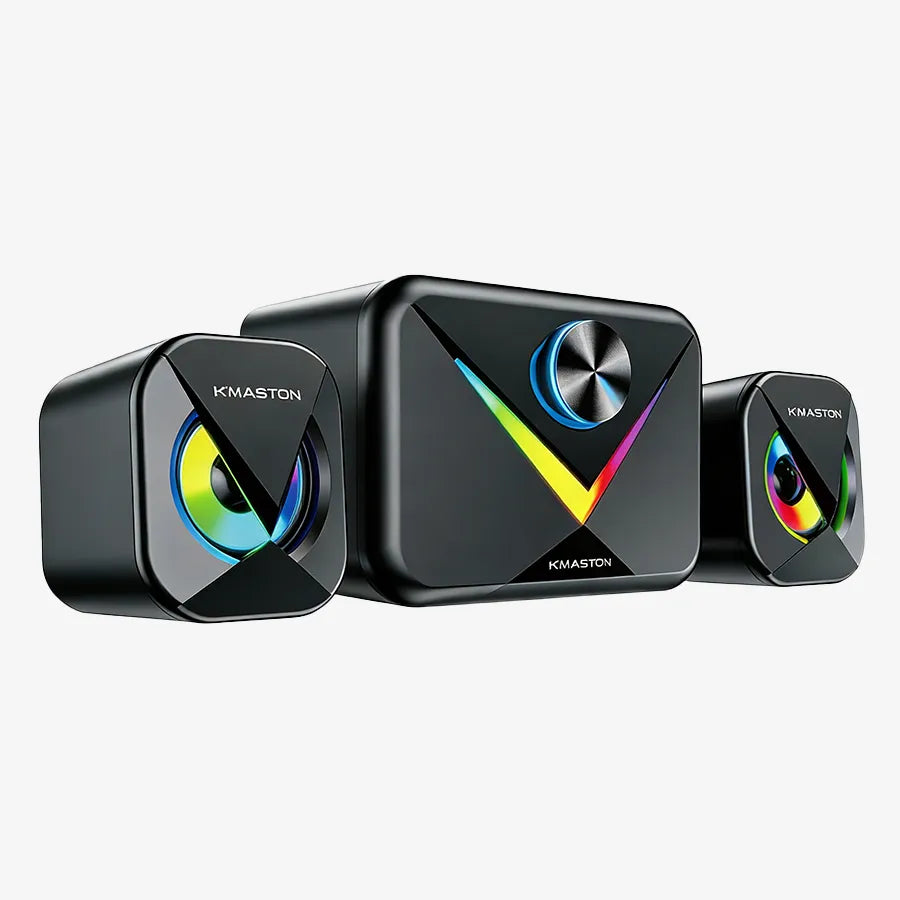H'Maston AM53 Caixa de Som Bluetooth Gamer com RGB para PC