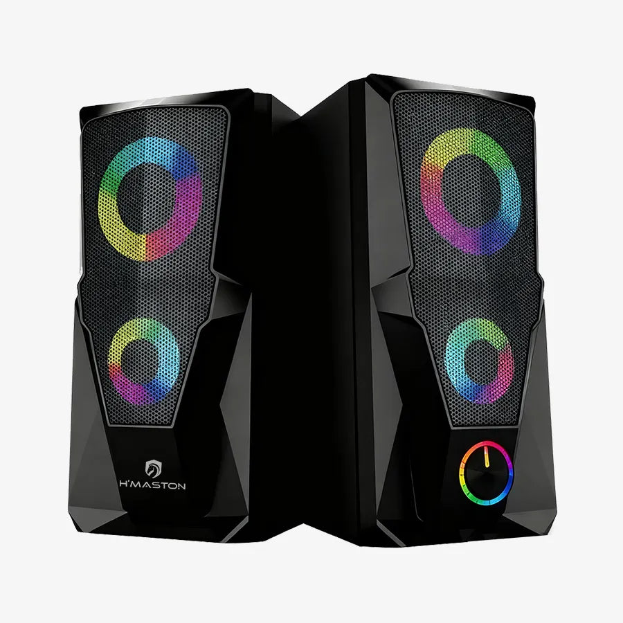 H'Maston AM56 Caixa de Som Gamar para PC - Multimídia Portátil e Prática