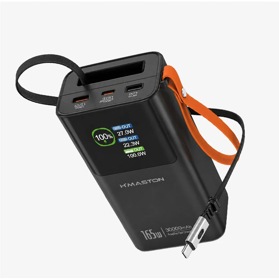 H'Maston BJB08 Power Bank 30000mAh - Carregamento Rápido e Seguro