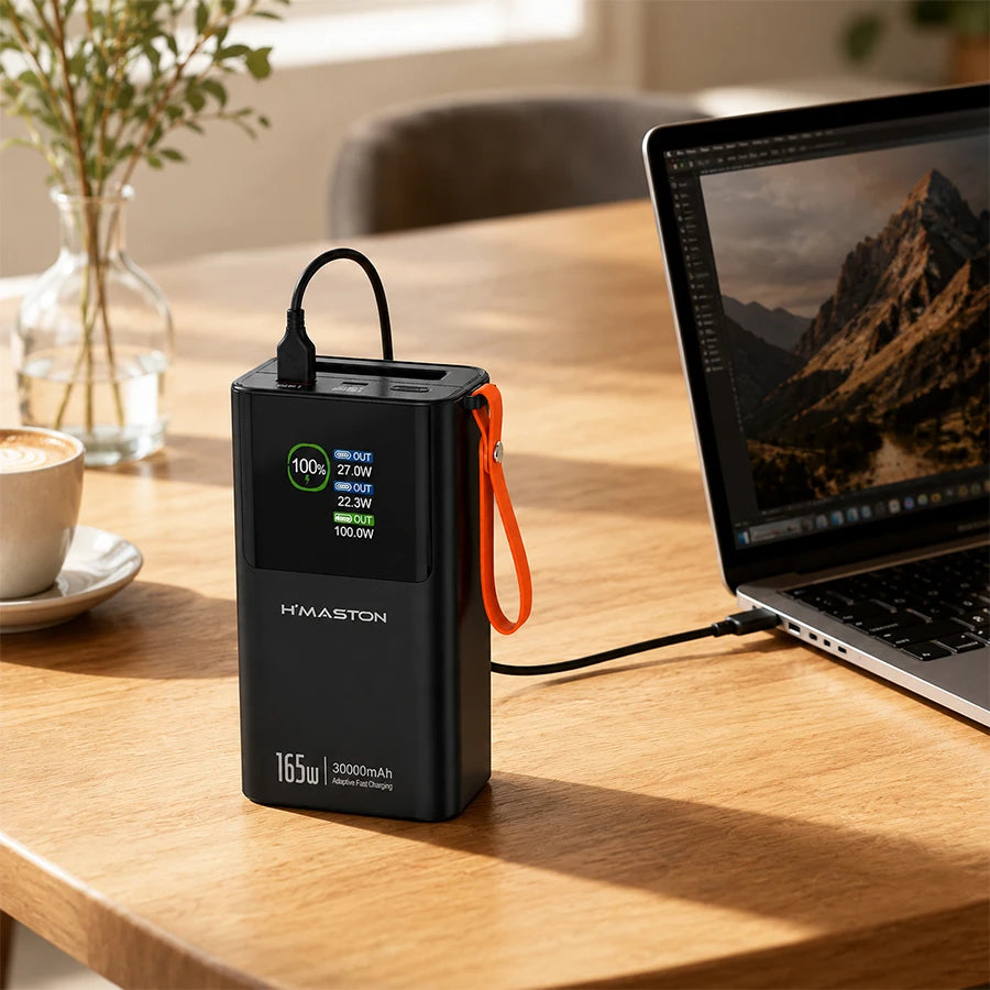 H'Maston BJB08 Power Bank 30000mAh - Carregamento Rápido e Seguro
