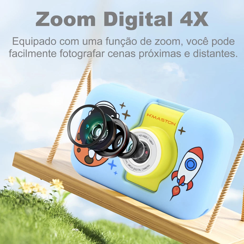 H'Maston CAM01 Câmera Infantil Flip 1080p Zoom 4x - Eleadermall