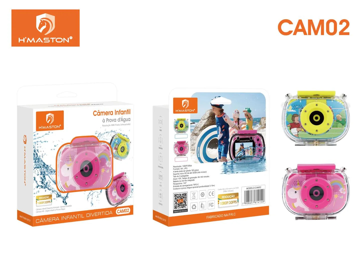 H'Maston CAM02 Câmera Infantil A Prova D'Água - Mini Fotografia