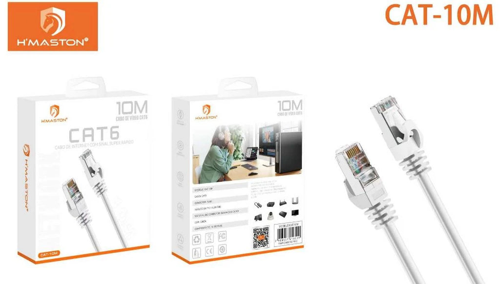 H'Maston CAT2-30M Cabo Internet Ultra Rápida e Estável 2-30M
