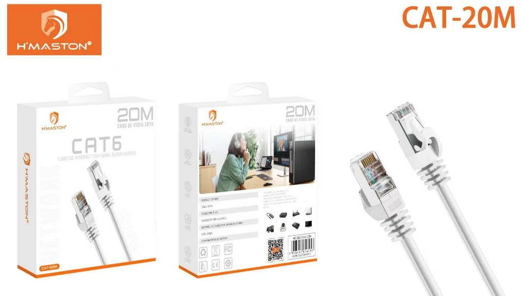 H'Maston CAT2-30M Cabo Internet Ultra Rápida e Estável 2-30M