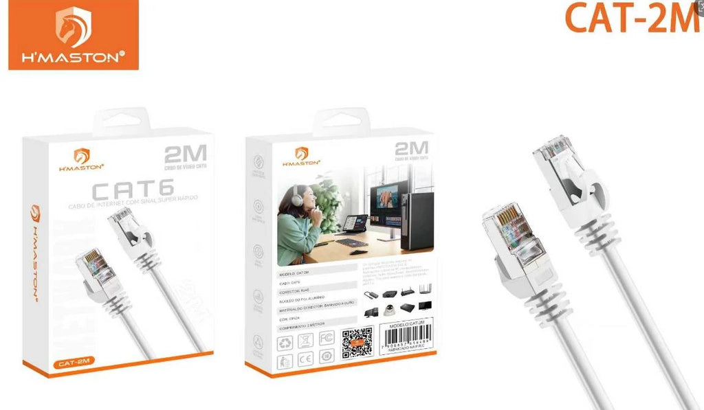 H'Maston CAT2-30M Cabo Internet Ultra Rápida e Estável 2-30M
