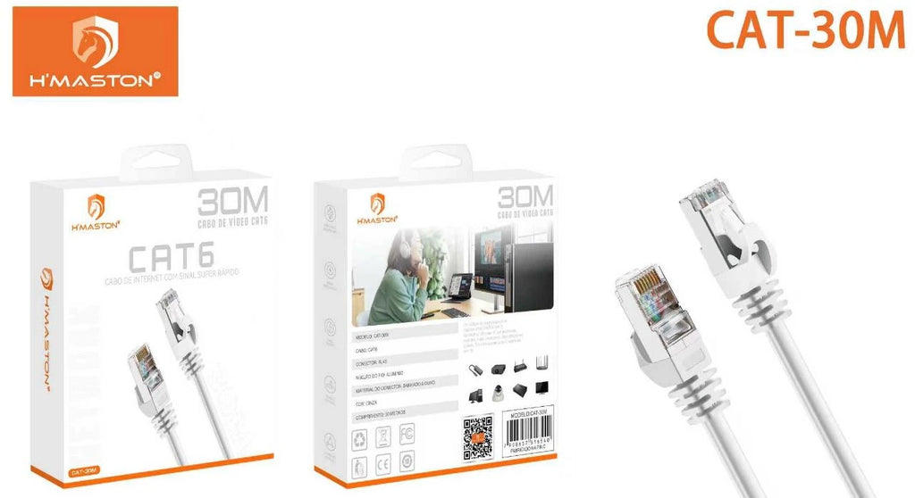 H'Maston CAT2-30M Cabo Internet Ultra Rápida e Estável 2-30M
