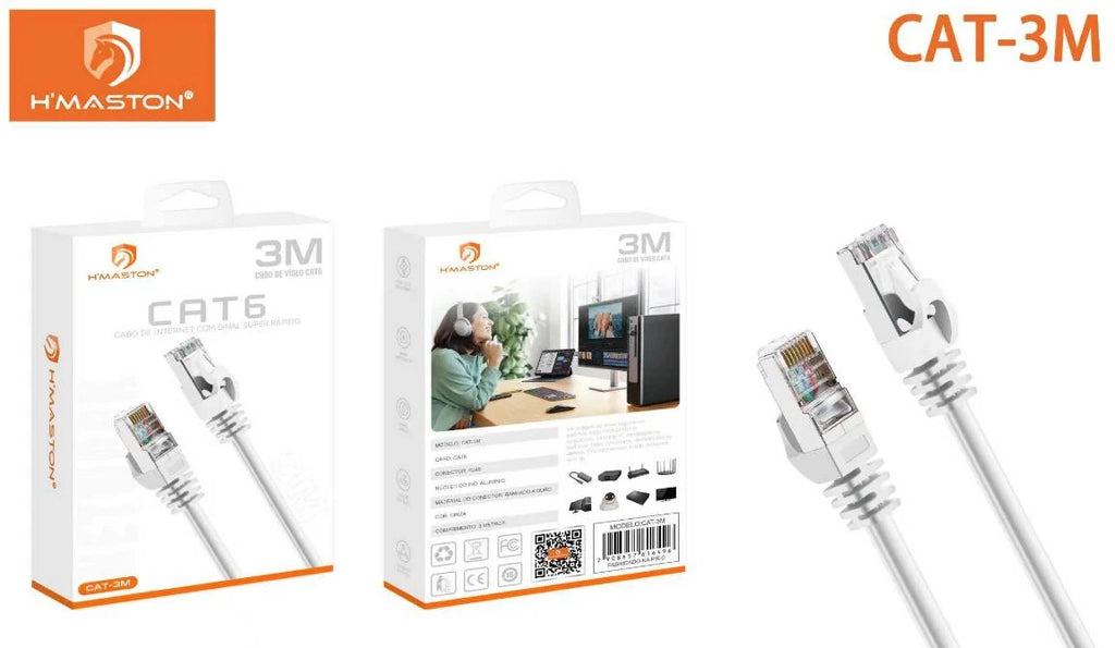 H'Maston CAT2-30M Cabo Internet Ultra Rápida e Estável 2-30M