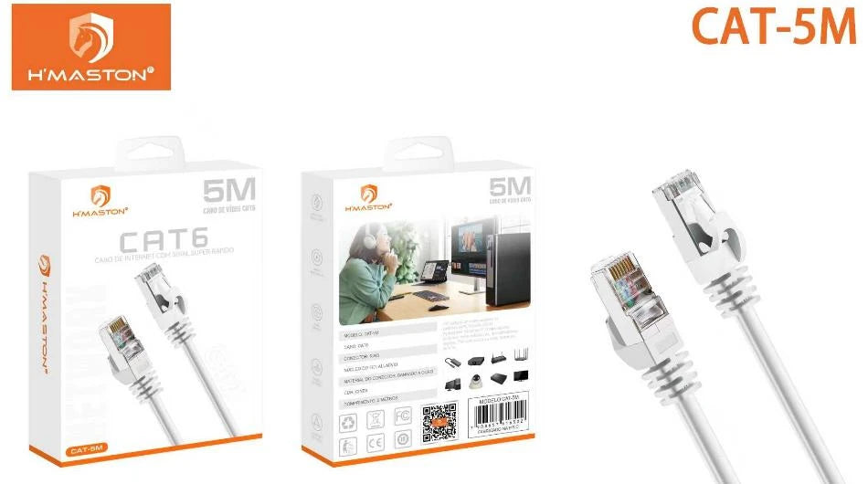 H'Maston CAT2-30M Cabo Internet Ultra Rápida e Estável 2-30M