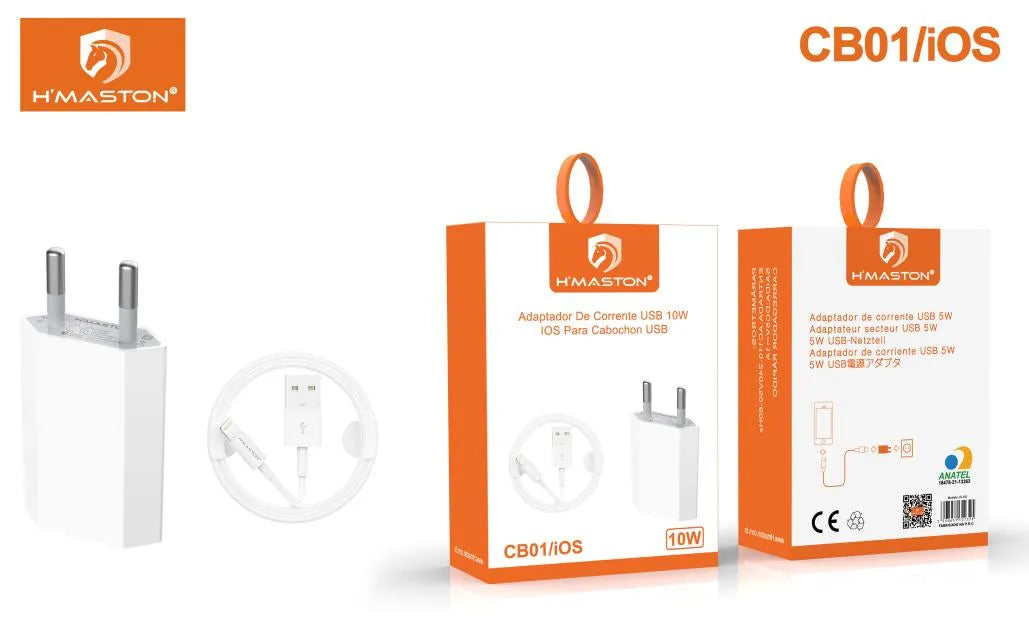 H'Maston CB01 Carregador USB 10W UsB 10L0S - Potência e Praticidade
