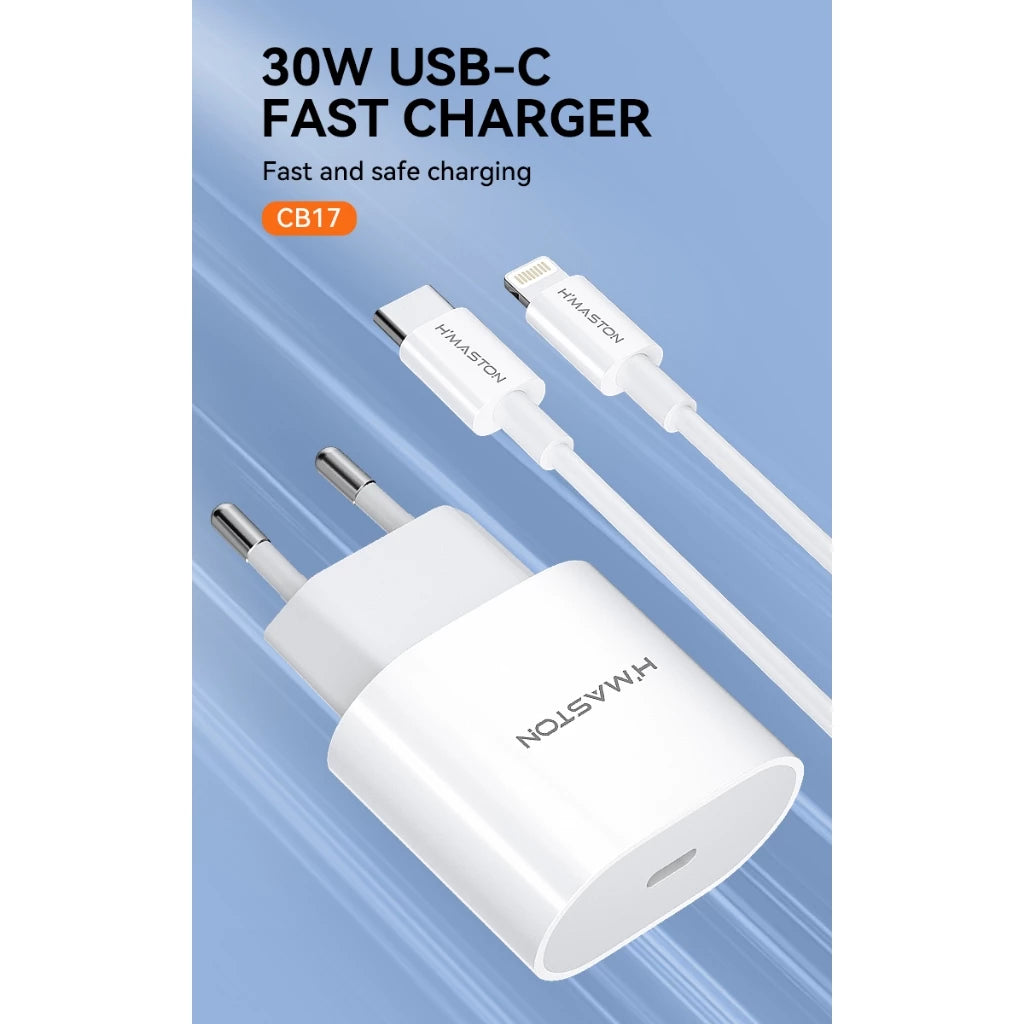 H'Maston CB17 Lightning & CB23 Tipo-C Carregador 30W - Eleadermall