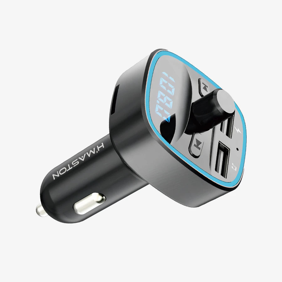 H'Maston CD02 FM Player Para Carro Carregador Rapido USB Duplo