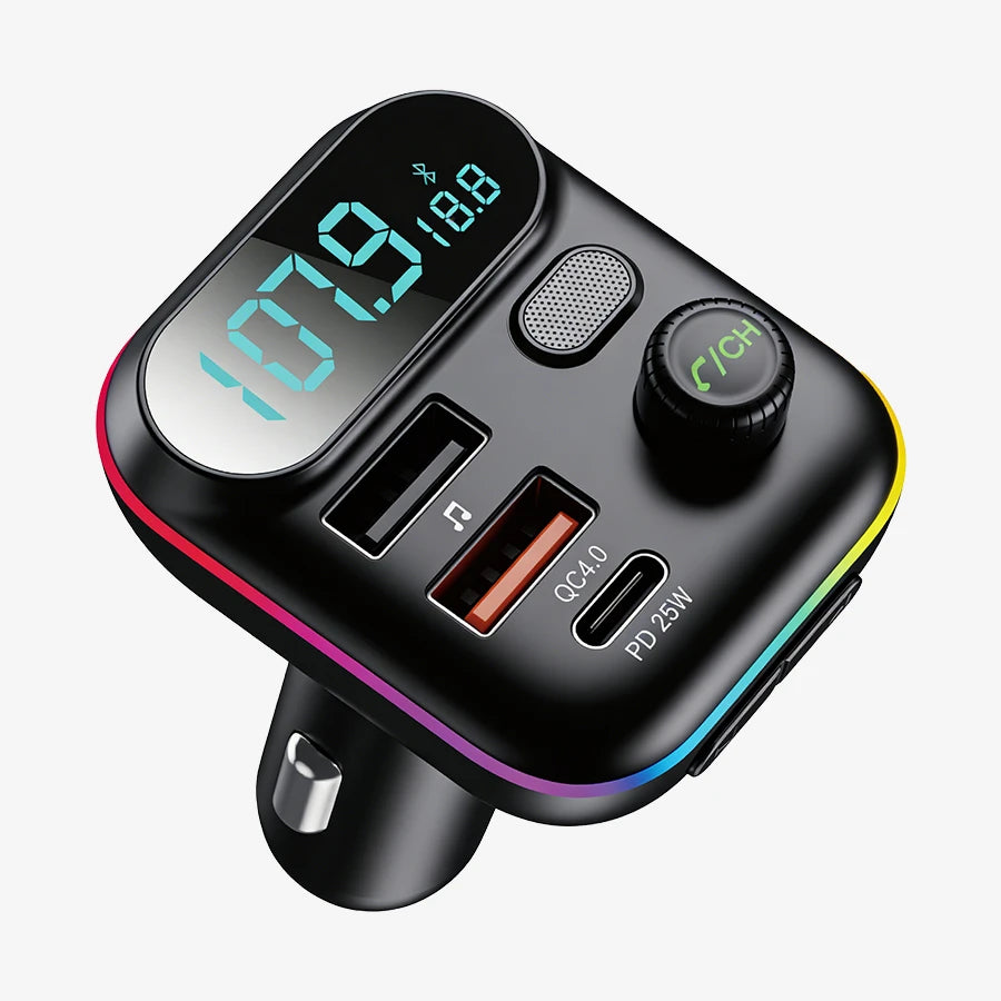 H'Maston CD04 Transmissores FM / Bluetooth Veicular 40W com USB e Bluetooth
