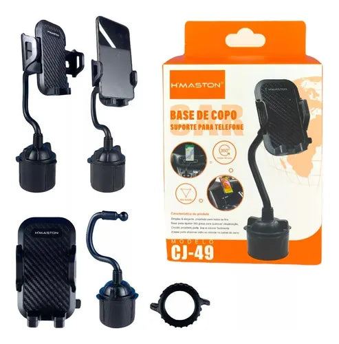 H'Maston CJ49 Suporte Veicular 360° Preto - Eleadermall