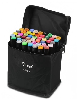 H'Maston CNT3020 Marcadores Artísticos 48 Cores com Estojo