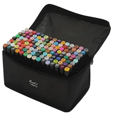 H'Maston CNT6102 Marcadores Artísticos 120 Cores com Estojo