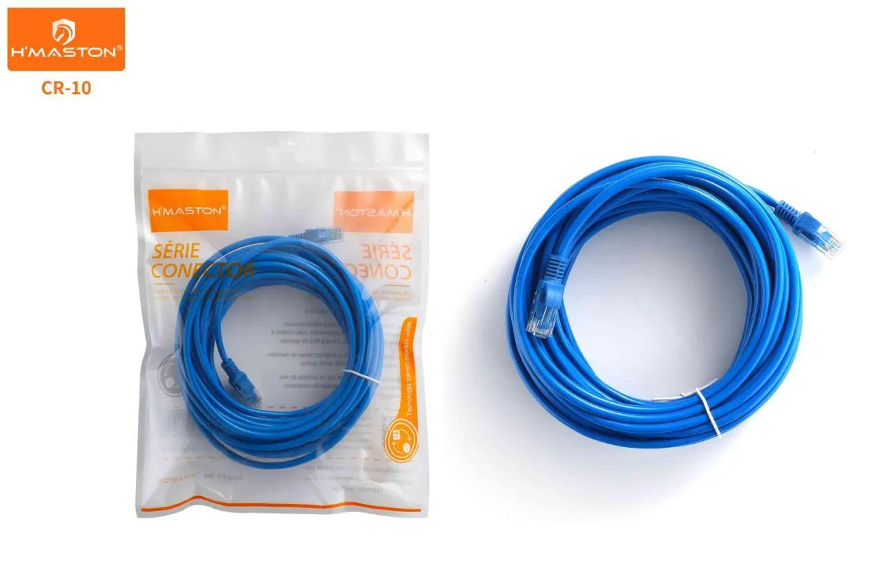 H'Maston CR-10 - Cabo de Rede RJ45 10m Cat5e para Conexão Estável