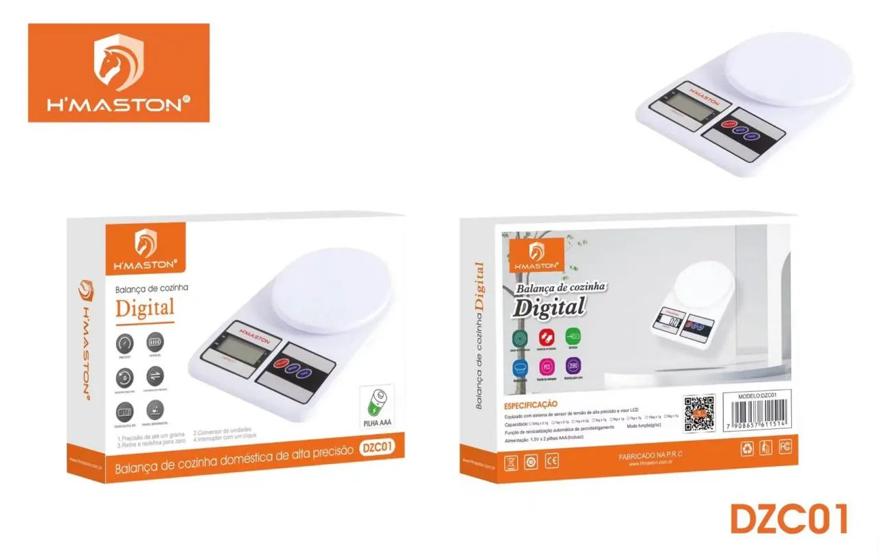 H'Maston DZC01 Balança Digital - Alta Precisão até 10 Kg