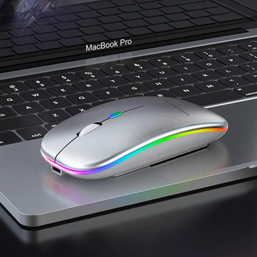 H'maston E1200 Mouse Sem Fio RGB Ergonômico