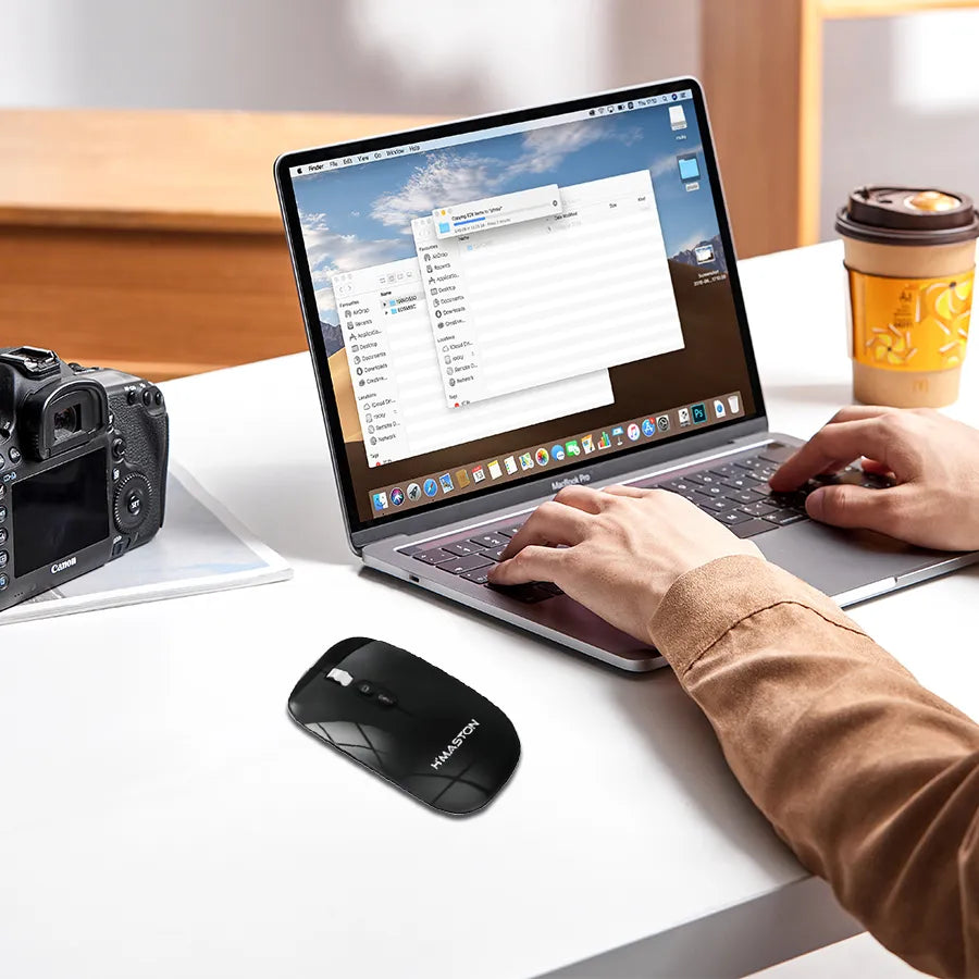 H'Maston E1400 Mouse Sem Fio Recarregável Ergonomico