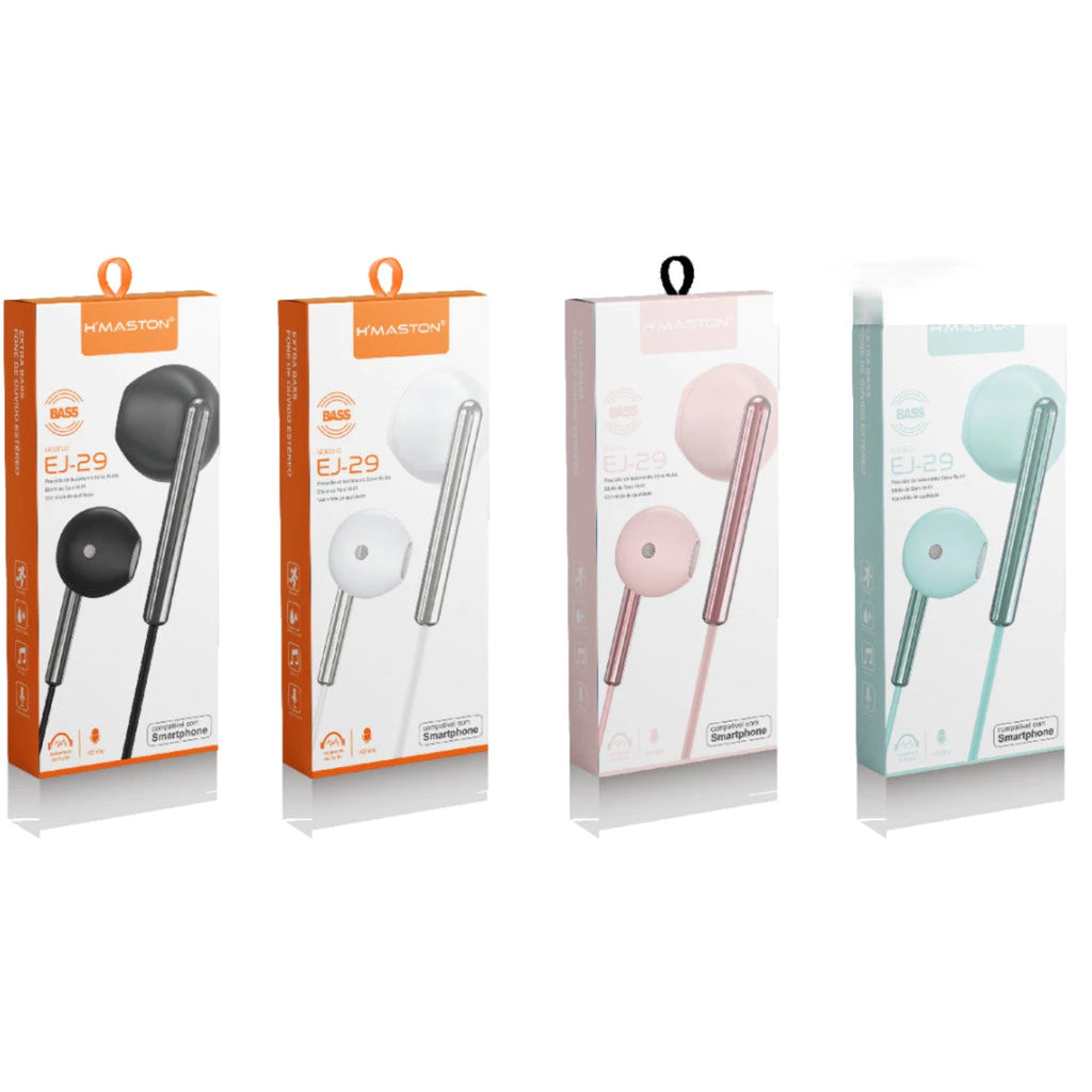 H'Maston EJ29 Som Extra Bass e Conforto Total - Eleadermall