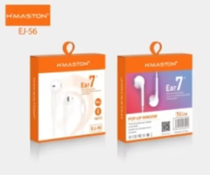 H'Maston EJ56 Fones de Ouvido 3,5mm - Som Estéreo Leve e Confortável