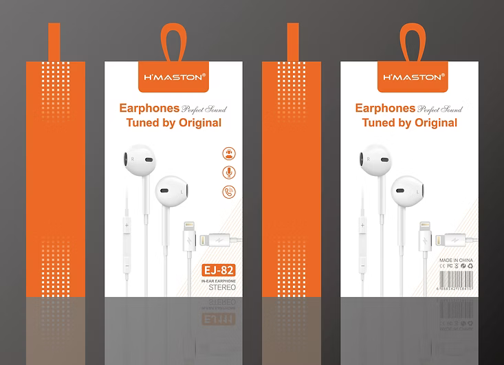 H'Maston EJ82 Fone Premium com Microfone para iOS 3.5mm