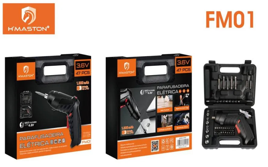 H'Maston FM01 Parafusadeira Elétrica Potência e Praticidade!