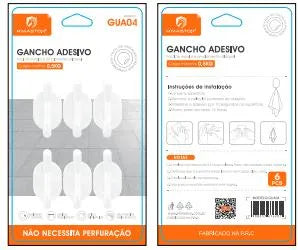 H'Maston GUA04 Gancho Adesivo Forte para Roupas e Toalhas