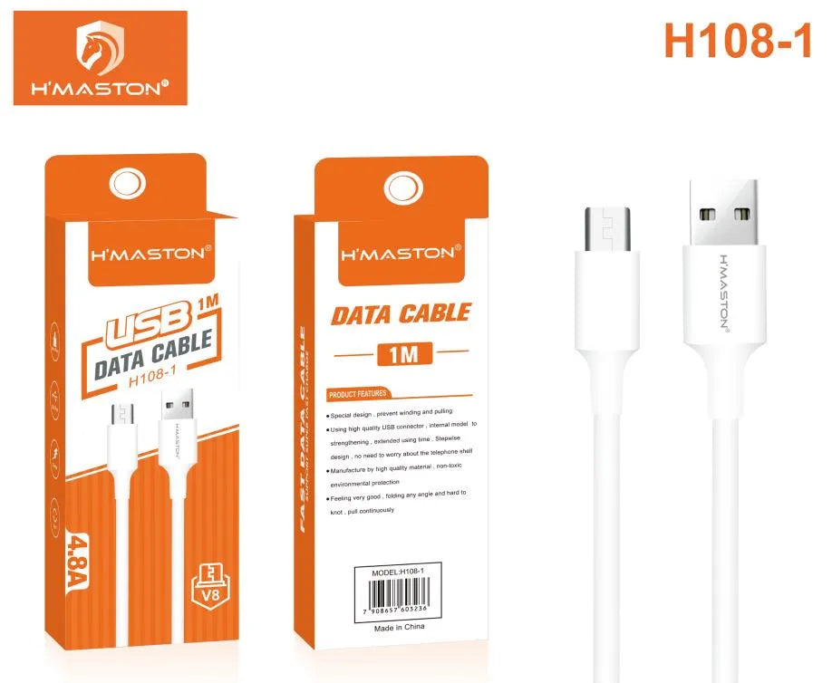 H'Maston H108 Cabo Carregamento Rápido e Reforçado 1m