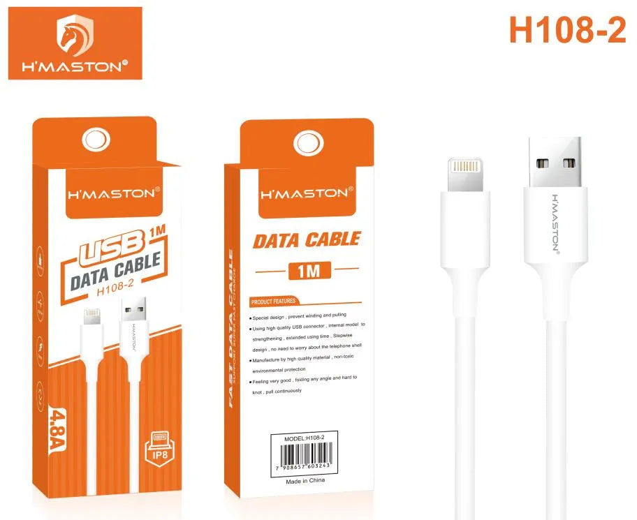 H'Maston H108 Cabo Carregamento Rápido e Reforçado 1m