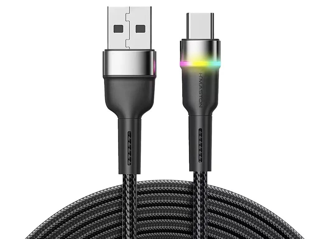H'Maston HB03 Cabo USB 4.1A com Luz RGB