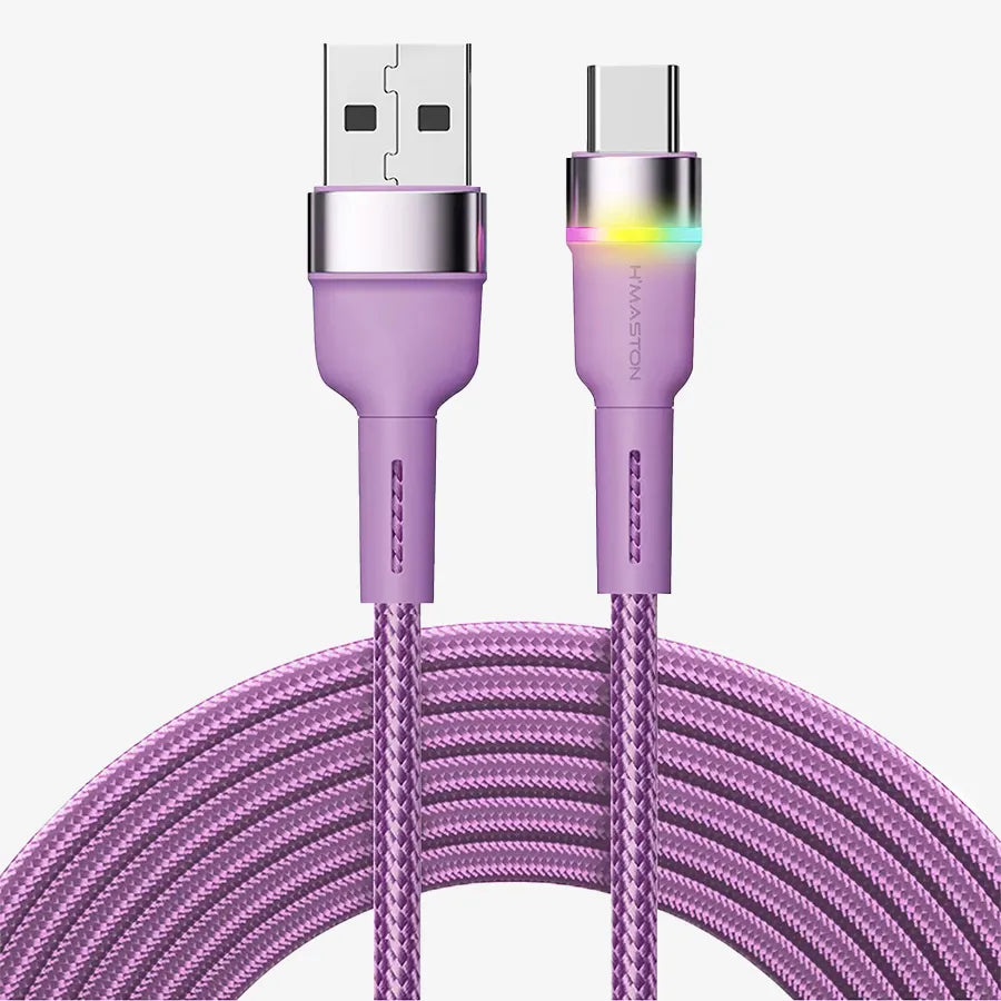 H'Maston HB03 Cabo USB 4.1A com Luz RGB - Eleadermall
