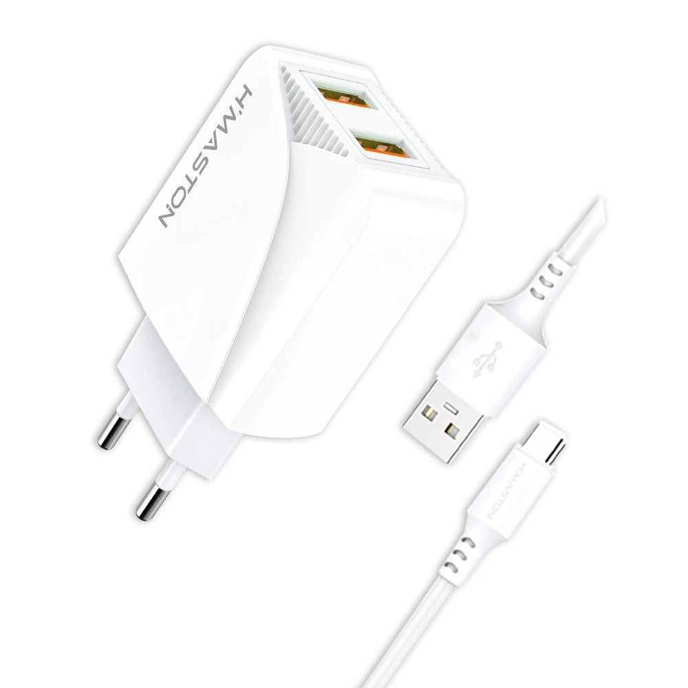 H'Maston HM20 Carregador Turbo Rápido 2 USB - Eleadermall