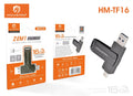 H'Maston HM-TF16 PenDrive 16GB USB-C e USB-A Rápido e Versátil