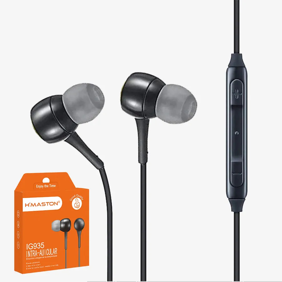 H'maston IG935 Fone Intra-Auricular 3.5mm Branco - Eleadermall