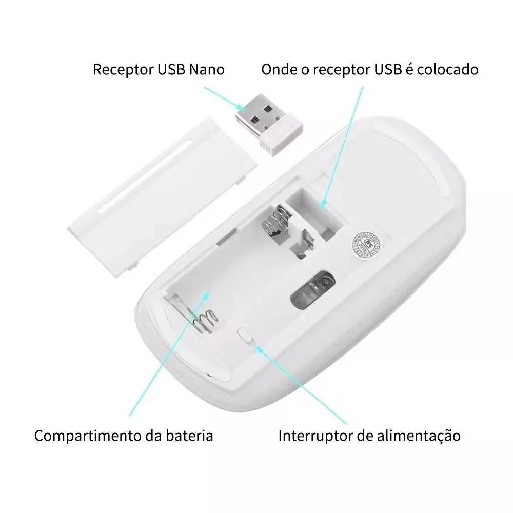 H'Maston JP102 Kit Teclado e Mouse Sem Fio Slim Silencioso
