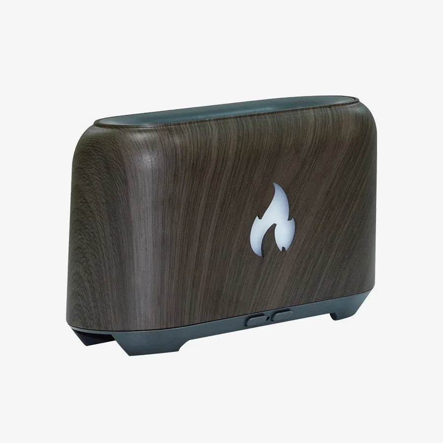 H'Maston JSQ13 Difusor Aromatizador Ultrassônico LED Efeito Chamas