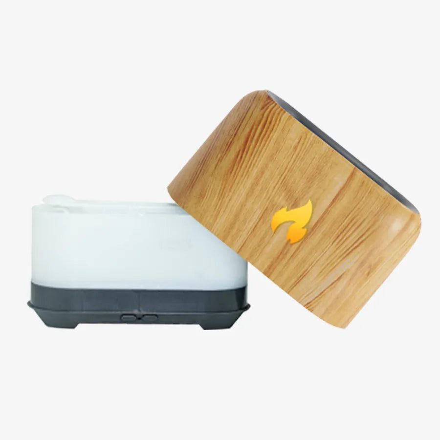 H'Maston JSQ13 Difusor Aromatizador Ultrassônico LED Efeito Chamas