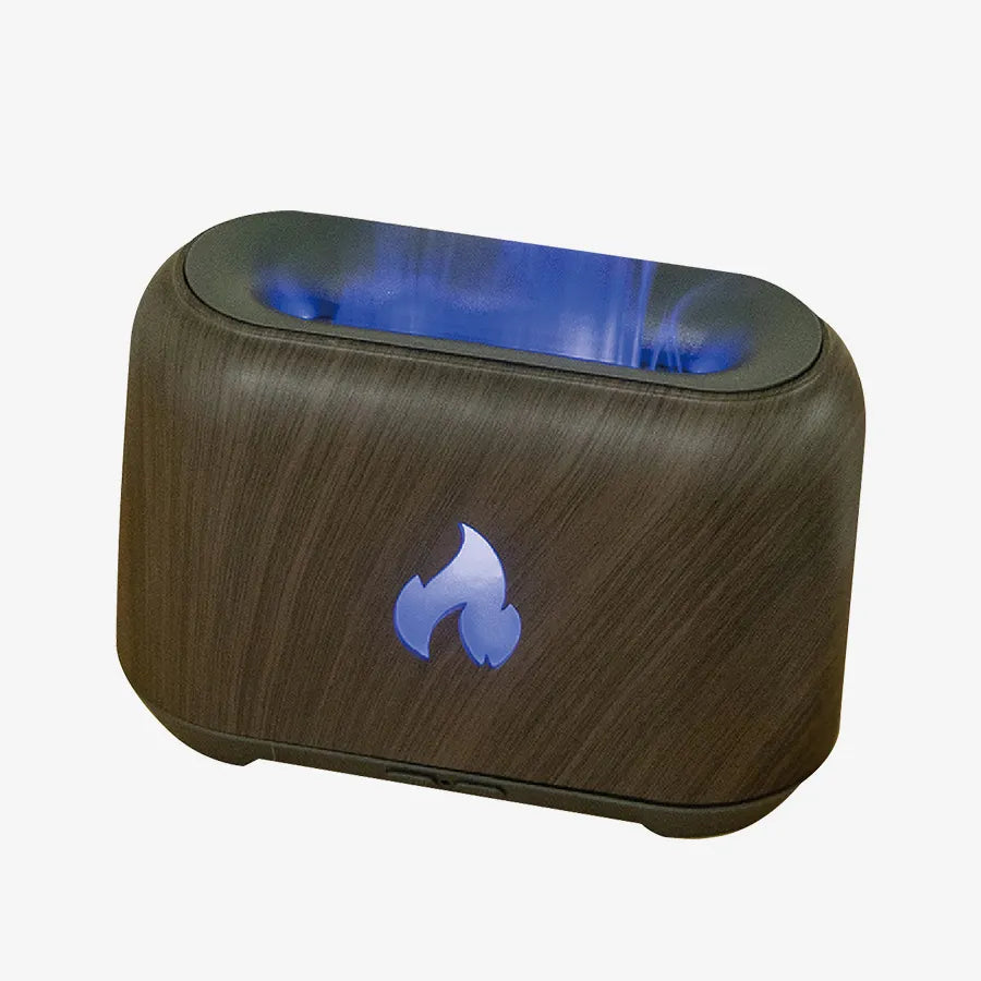 H'Maston JSQ13 Difusor Aromatizador Ultrassônico LED Efeito Chamas