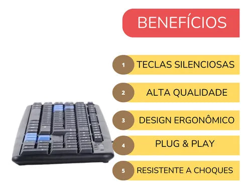 H'Maston K816 Teclado Prova D'Água USB Português - Eleadermall