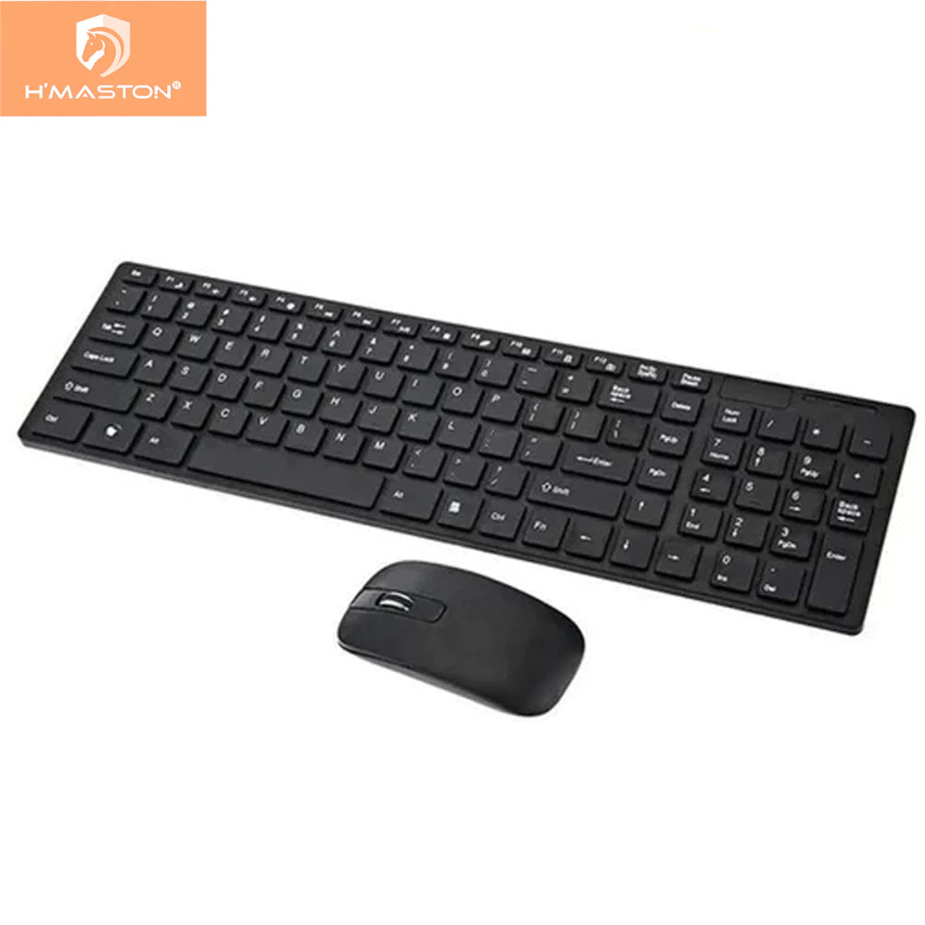 H'Maston KB520 Teclado e Mouse Sem Fio Slim - Praticidade e Conforto