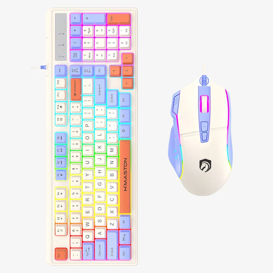 H'Maston KB717 Teclado e Mouse Gamer RGB USB