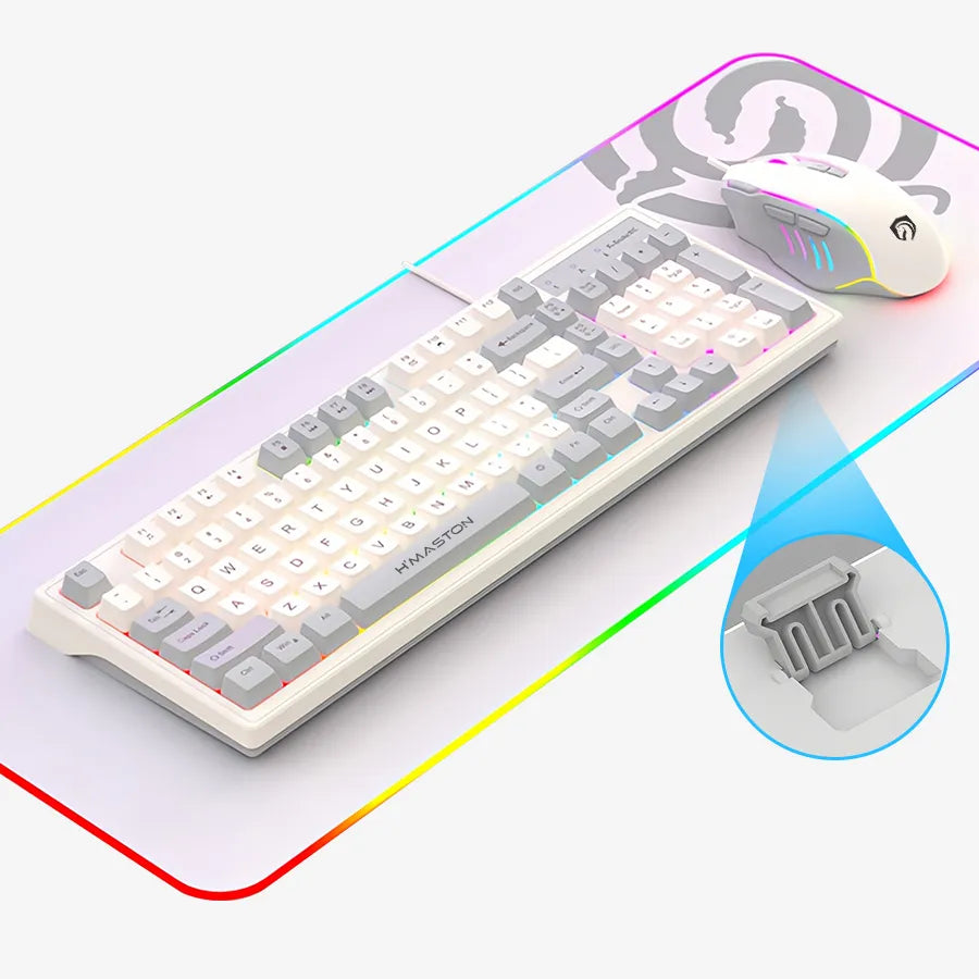 H'Maston KB717 Teclado e Mouse Gamer RGB USB