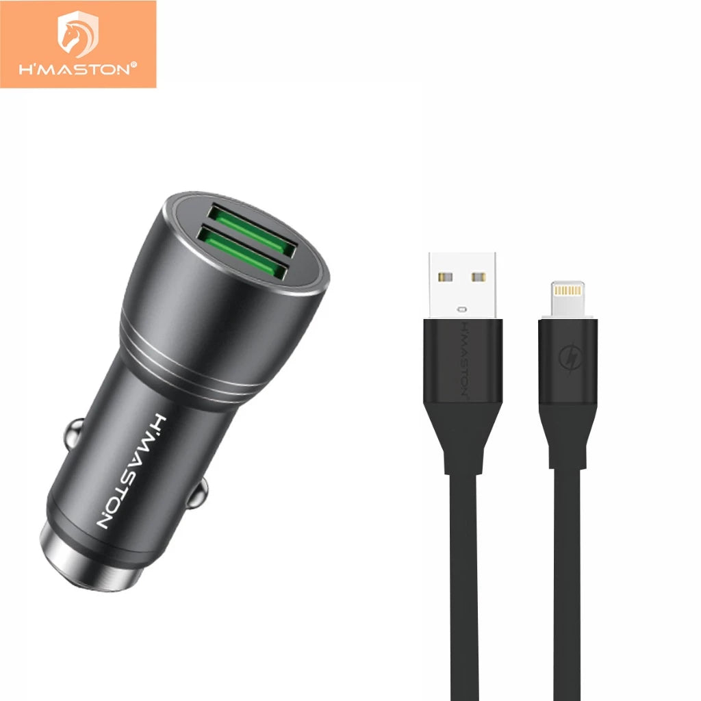 H'Maston L01 Carregador Veicular 2USB 4.8A Turbo - Eleadermall