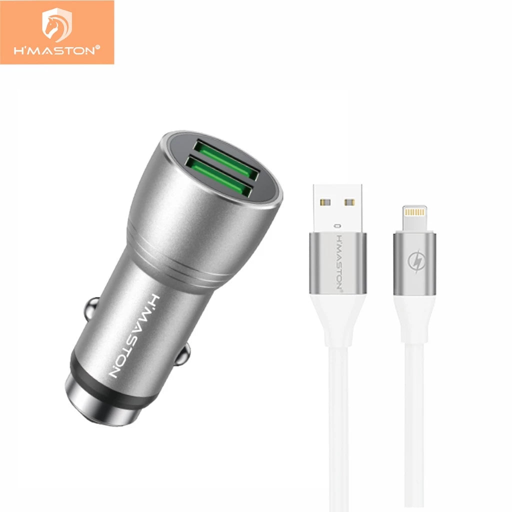 H'Maston L01 Carregador Veicular 2USB 4.8A Turbo - Eleadermall