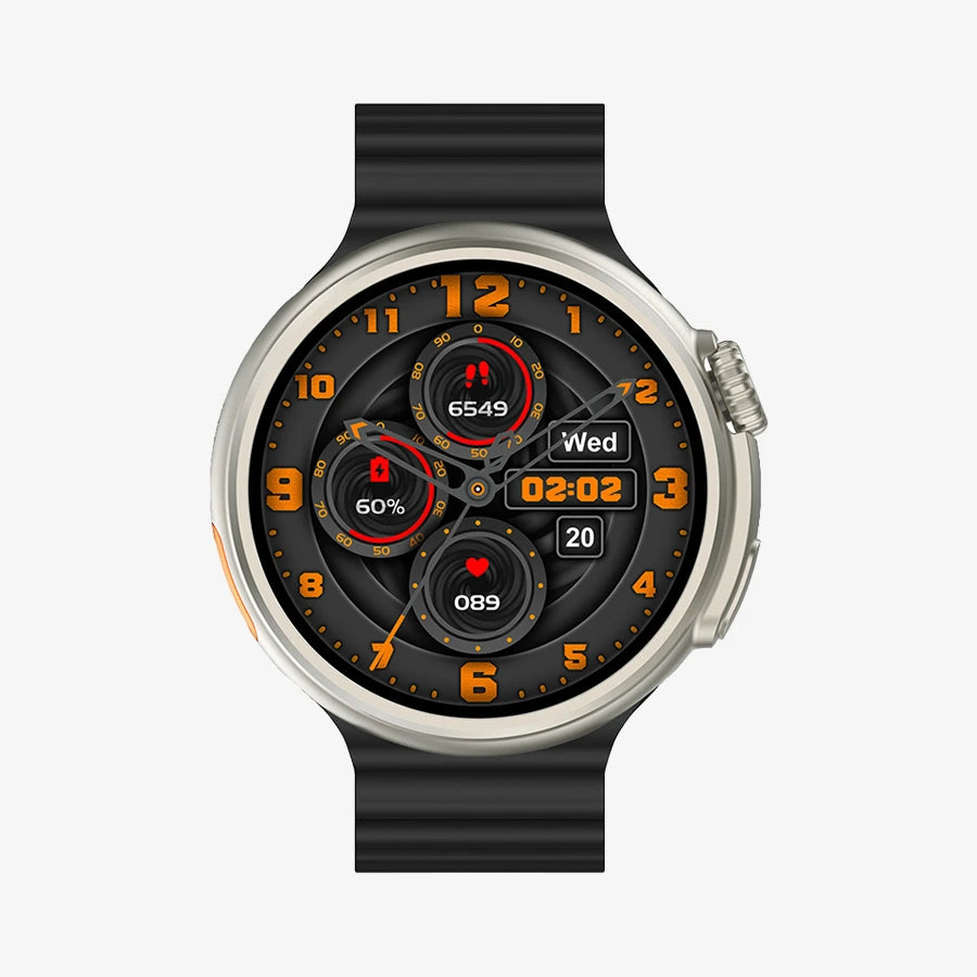 H'Maston LG60 Ultra Smartwatch Monitoramento e GPS Preto