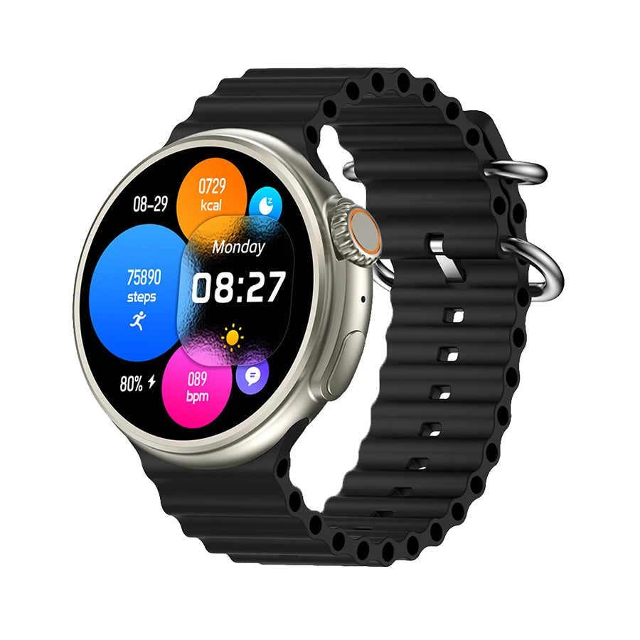 H'Maston LG60 Ultra Smartwatch Monitoramento e GPS Preto