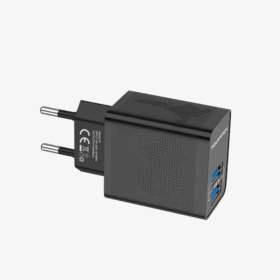 H'Maston LR12 Turbo Carregador com 2 Portas USB - Eleadermall