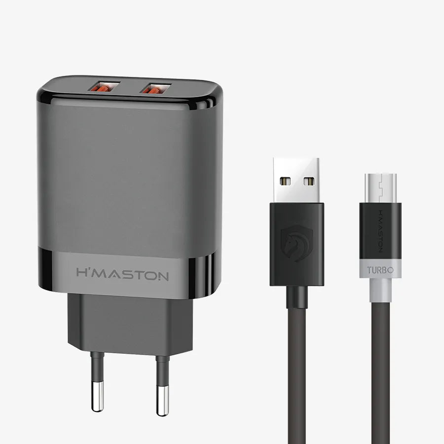 H'Maston LR24 Carregador Rápido 2 Portas USB - Eleadermall
